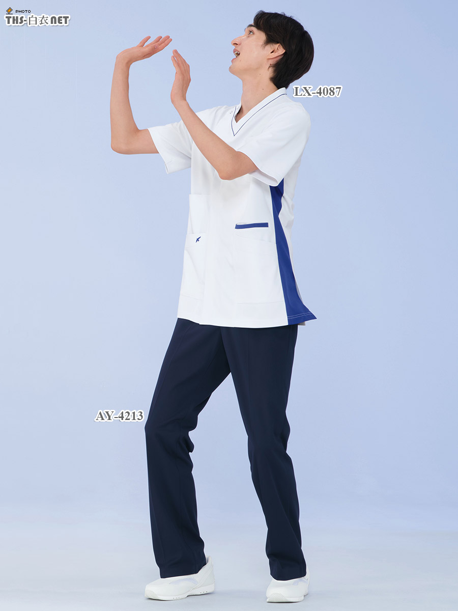 男子スクラブ半袖[ナガイレーベン製品] LX-4087｜THS-白衣通販・販売