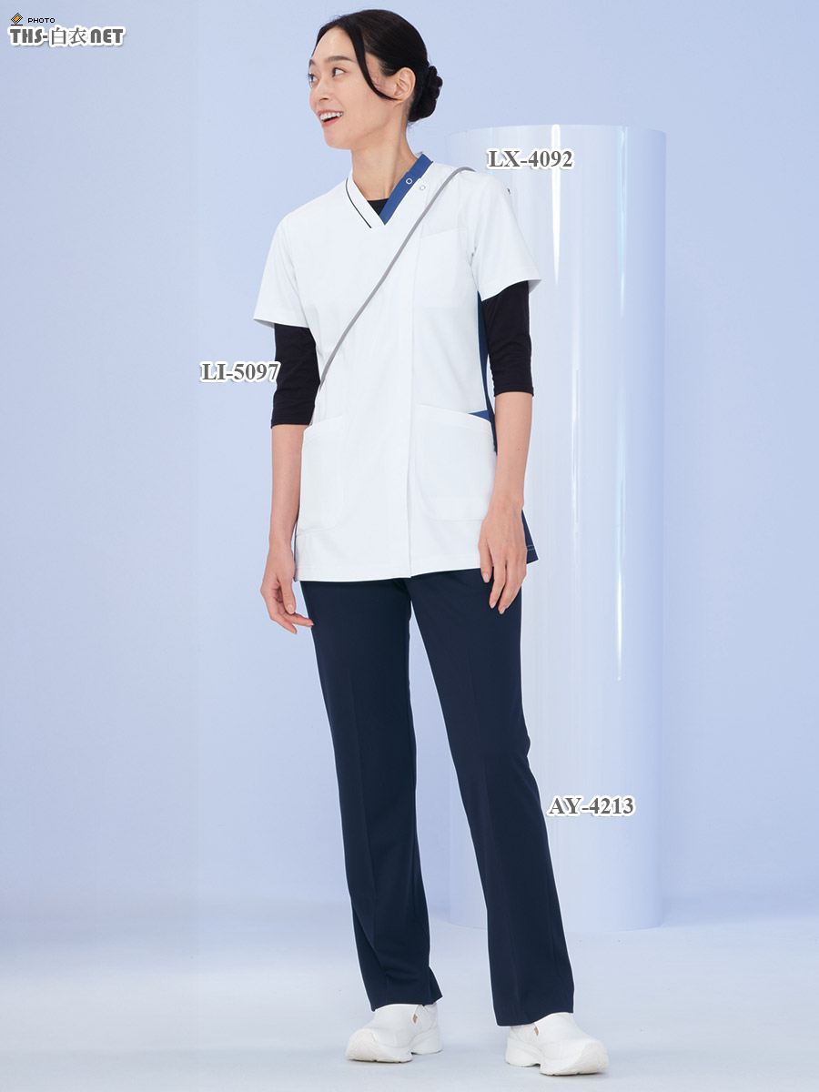 男女兼用スクラブ半袖[ナガイレーベン製品] LX-4092｜THS-白衣通販・販売