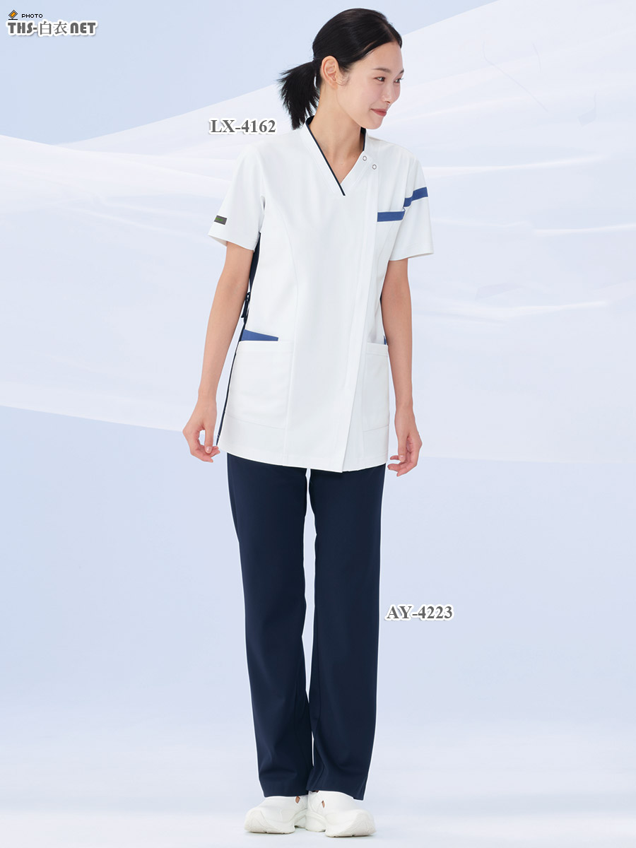 男女兼用スクラブ半袖[ナガイレーベン製品] LX-4162｜THS-白衣通販・販売