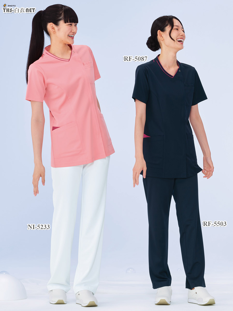 女子スクラブ半袖[ナガイレーベン製品] RF-5087｜THS-白衣通販・販売