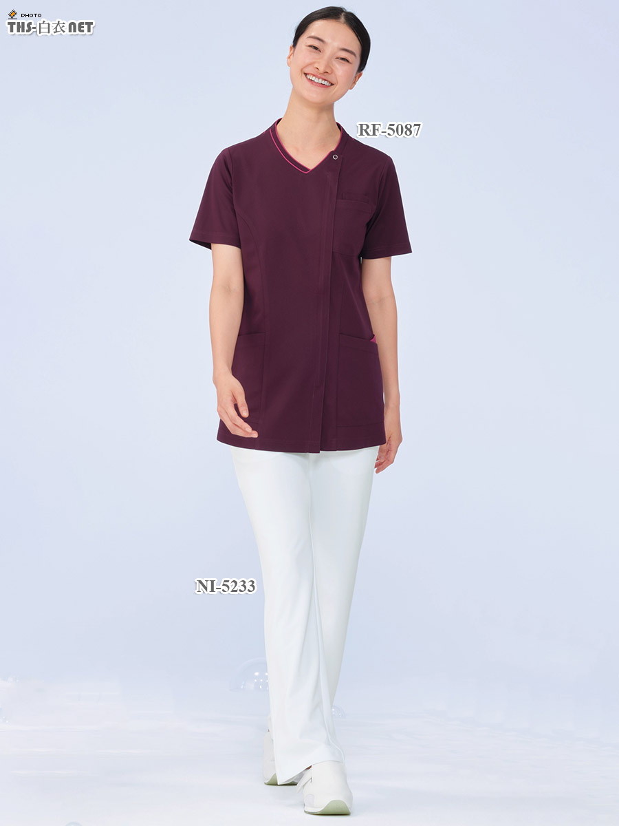 女子スクラブ半袖[ナガイレーベン製品] RF-5087｜THS-白衣通販・販売