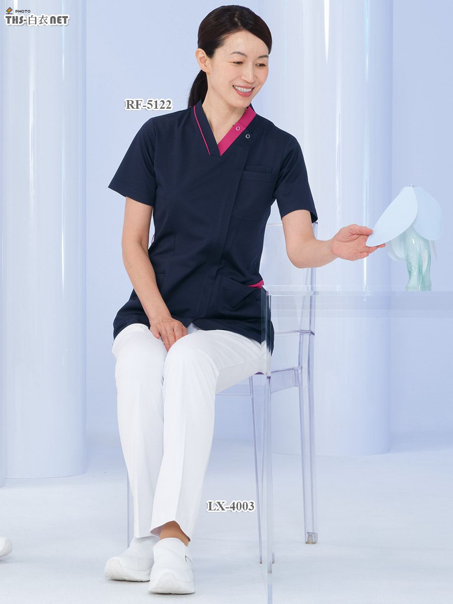 女子スクラブ半袖[ナガイレーベン製品] RF-5122｜THS-白衣通販・販売