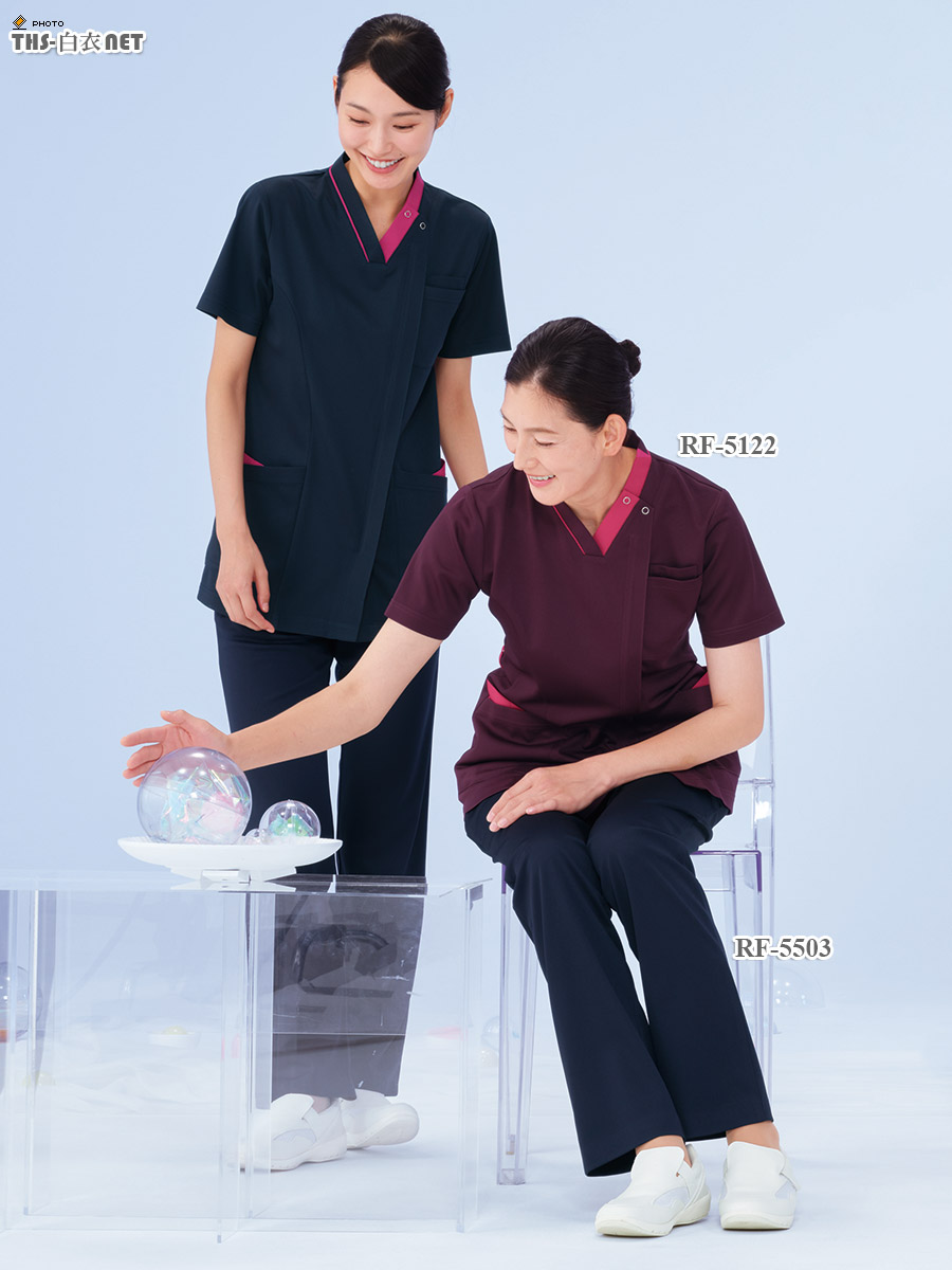 女子スクラブ半袖[ナガイレーベン製品] RF-5122｜THS-白衣通販・販売