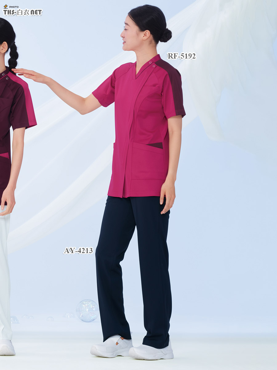 女子スクラブ半袖[ナガイレーベン製品] RF-5192｜THS-白衣通販・販売