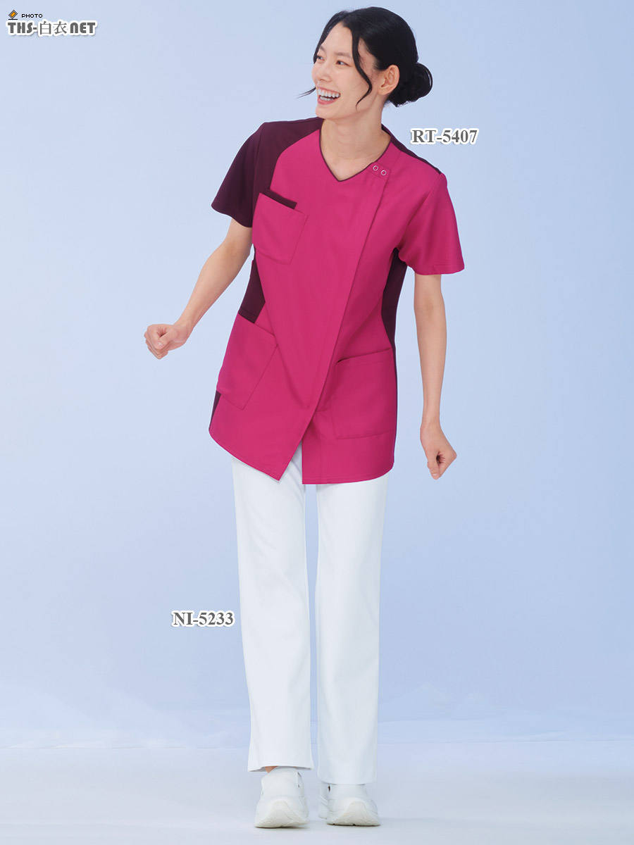 男女兼用スクラブ半袖[ナガイレーベン製品] RT-5407｜THS-白衣通販・販売