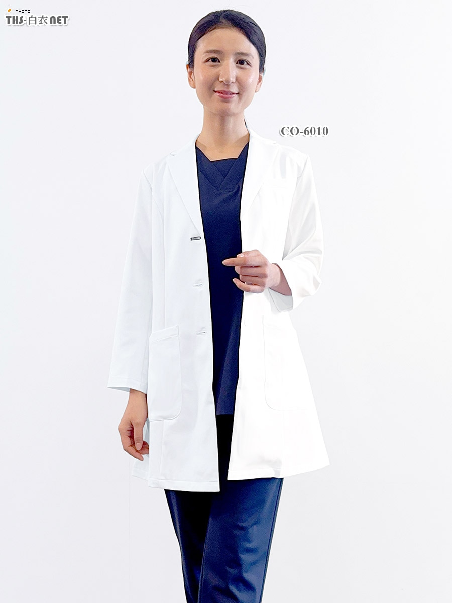 レディス白衣ショートドクターコート長袖[オンワード製品] CO-6010