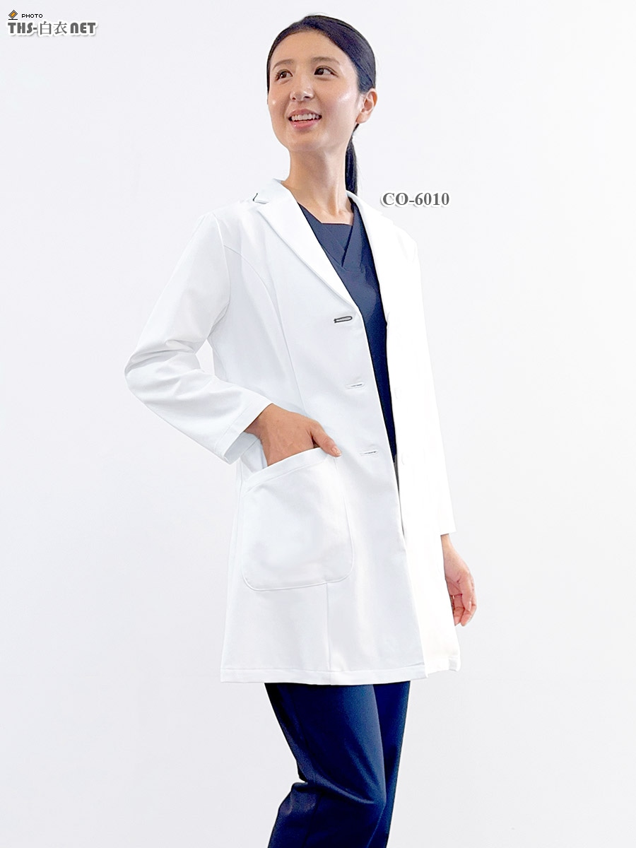 レディス白衣ショートドクターコート長袖[オンワード製品] CO-6010