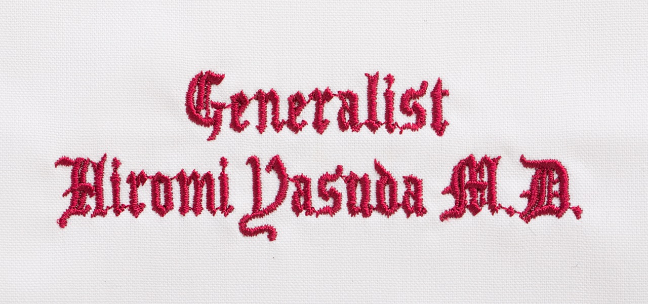 ネーム刺繍書体・カラーサンプル｜THS-白衣通販・販売