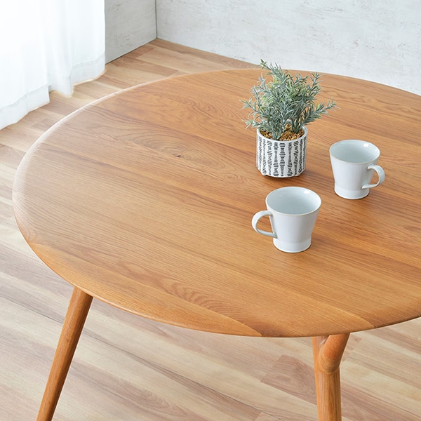 ダイニング5点セット（if NEST）Lilly2 110丸 DT レッドオーク+セミ