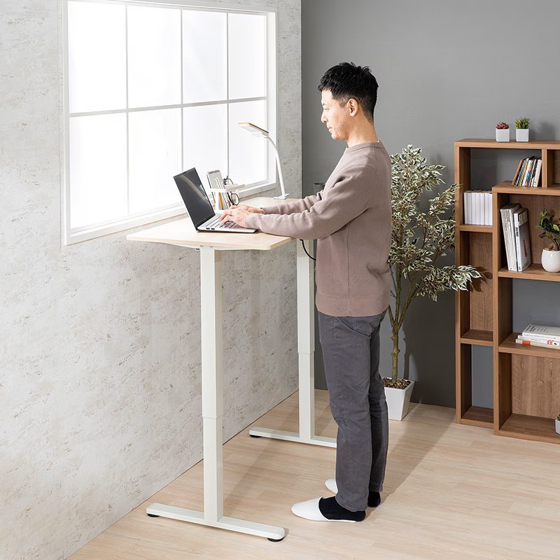 電動昇降デスク UN120 NA/WH【大型商品配送】