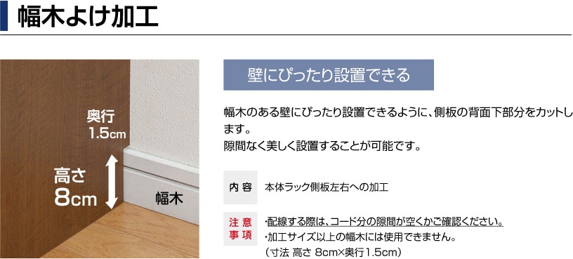 幅木よけ加工