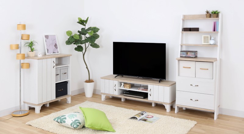 文庫ラック ブランパーニュ IF BLP-9090WH 白井産業【お客様組立商品