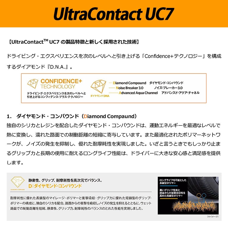 Ultra Contact UC7 195/50R16 88V XL メーカー取り寄せ｜サマータイヤ単品