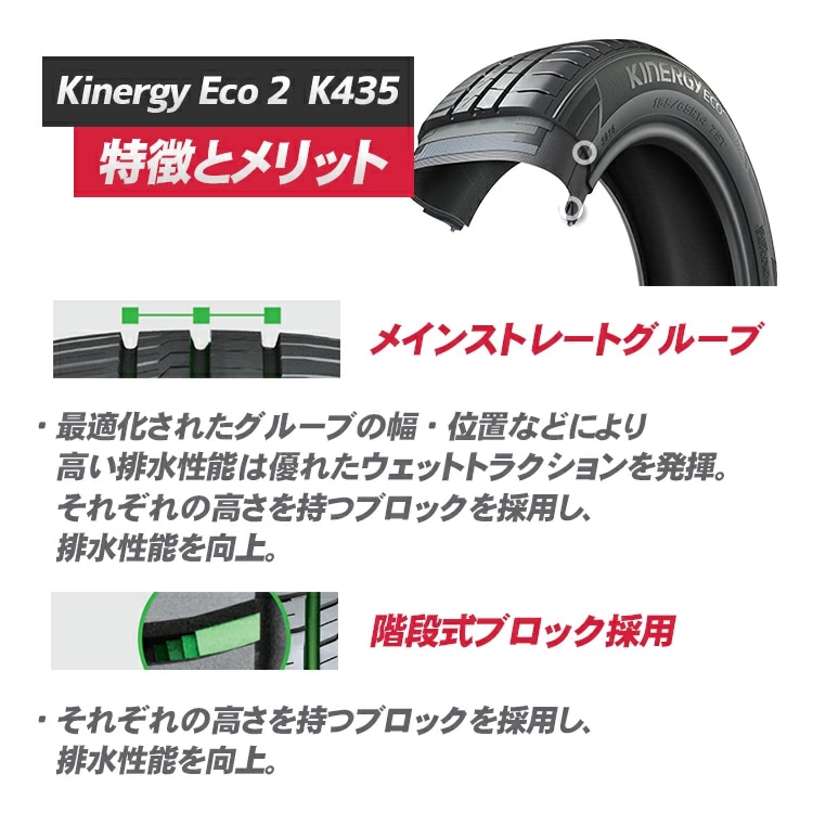 2025年製 HANKOOK Kinergy Eco2 K435 155/65R14 75T 155/65-14