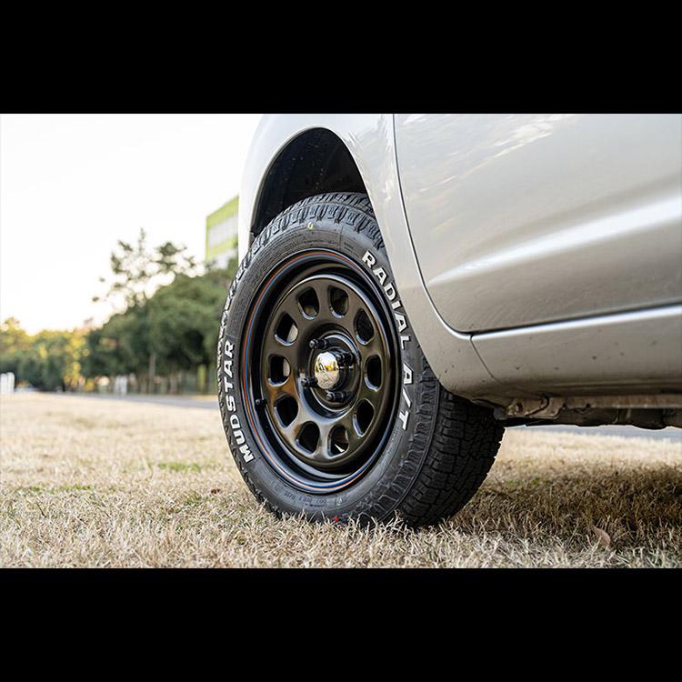 即納】 MLJ DAYTONA SS 14x5.0J 4/100 +42 ブラック 赤青ライン 