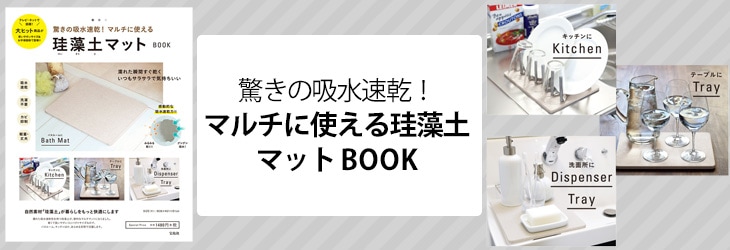 驚きの吸水速乾！ マルチに使える珪藻土（けいそうど）マット BOOK