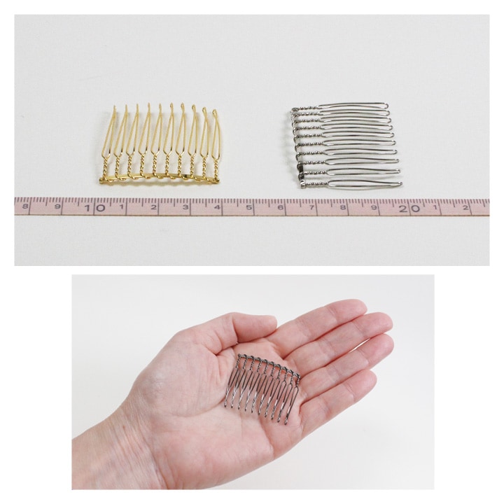 ワイヤーコーム 10本足 5個入り | ヘアアクセサリー金具 | 手芸用品の