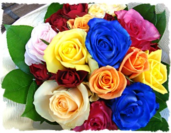 ローズブーケ 7種のバラの花束 送料無料 生花 プレゼント バレンタイン フラワーギフト 花とお酒とギフト 銀座東京フラワー