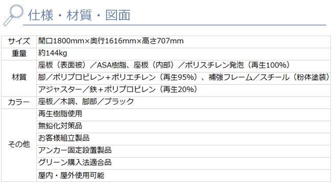 リサイクルデュオN/品番：246-0150、規格：#67/間口1800mm×奥行1616mm