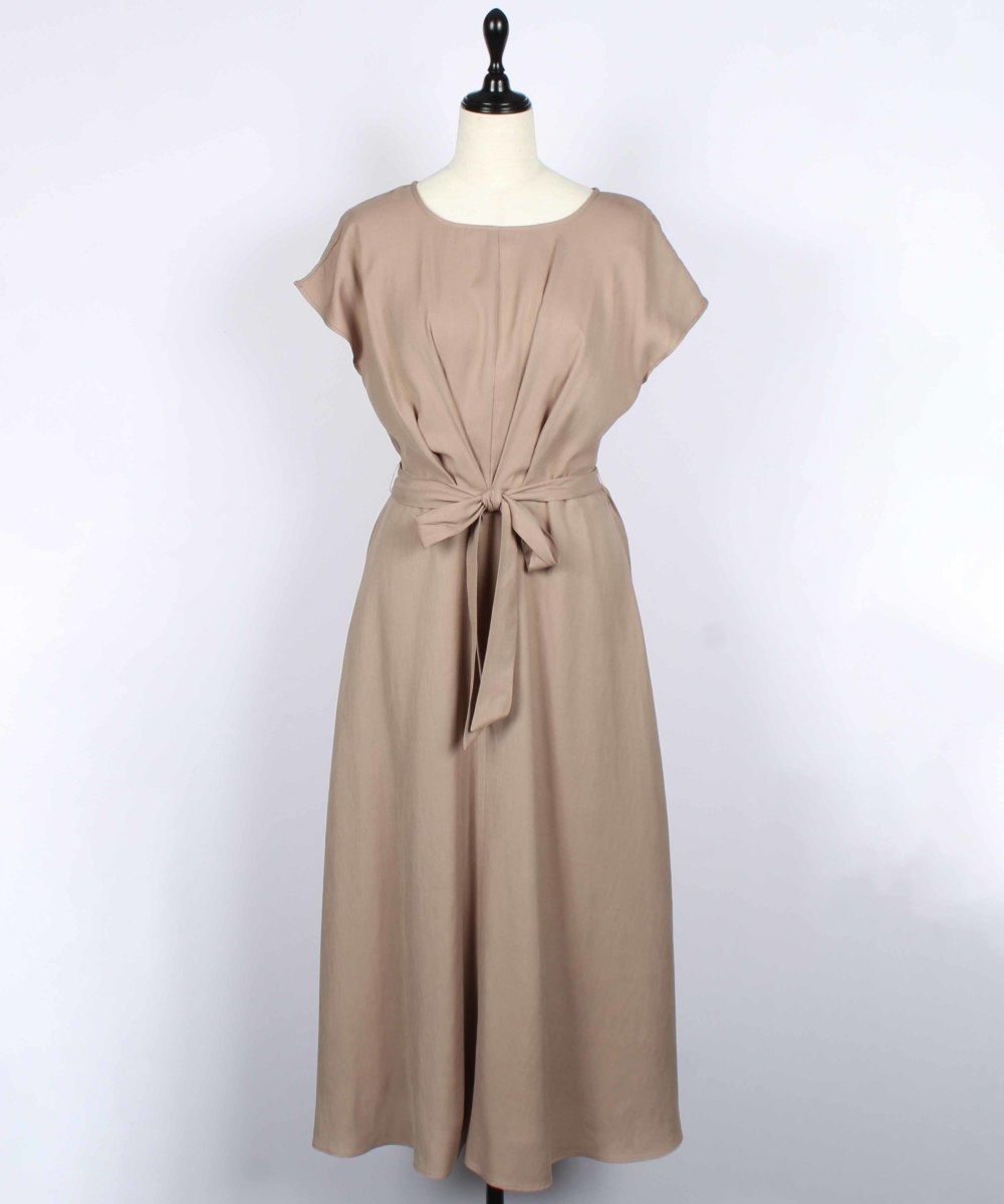 2a.y　返品出品　ワンピース 120cm SALE】麻調合繊ウエストリボン前タックワンピース - 12Twelve Agenda