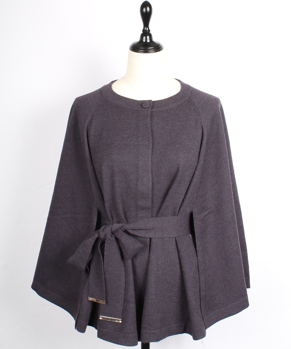 SALE】スリットデザインニットケープ - 12Twelve Agenda(トゥエルブ