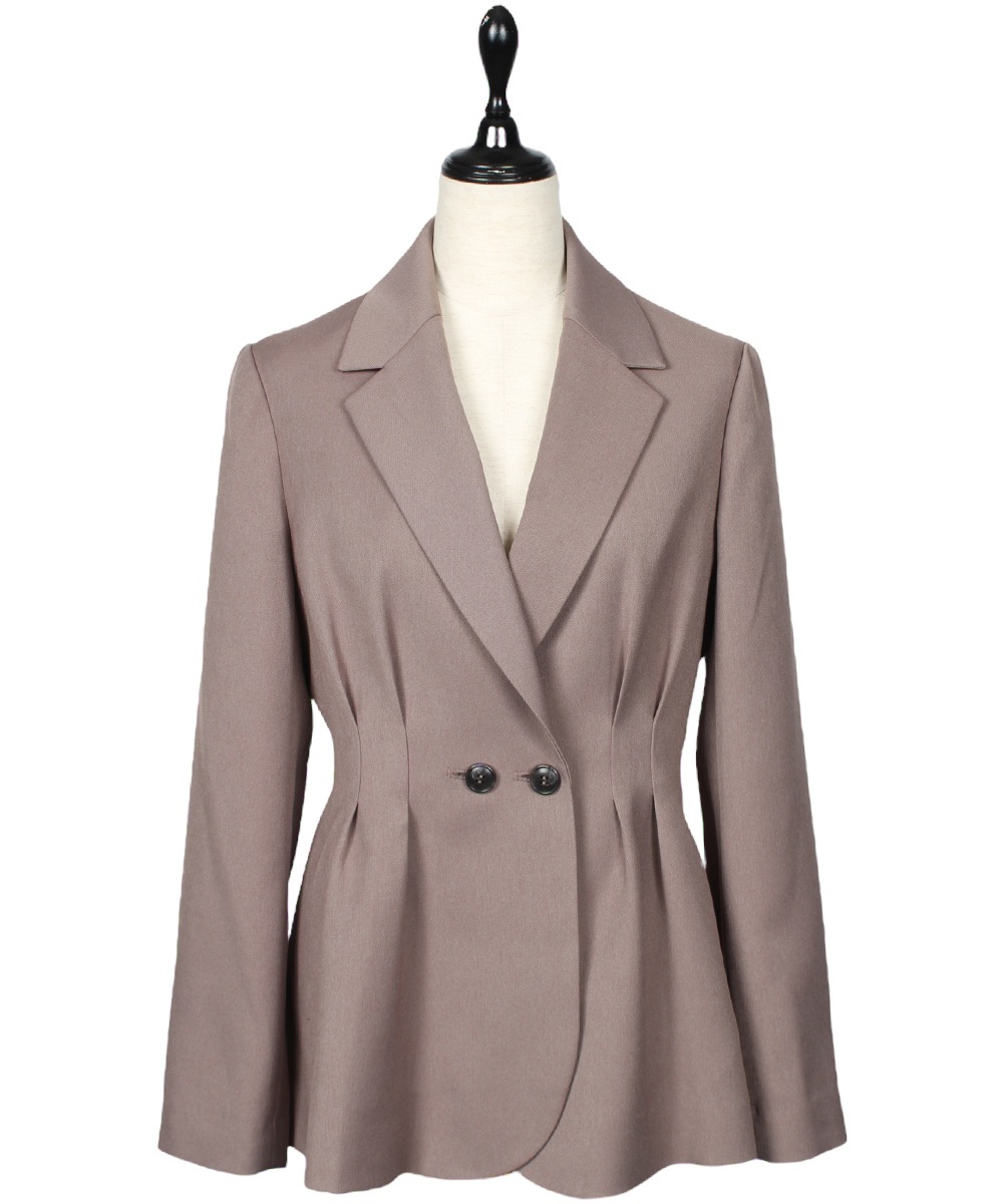 ウォッシャブルツイルストレッチペプラムジャケット【カタログ掲載商品