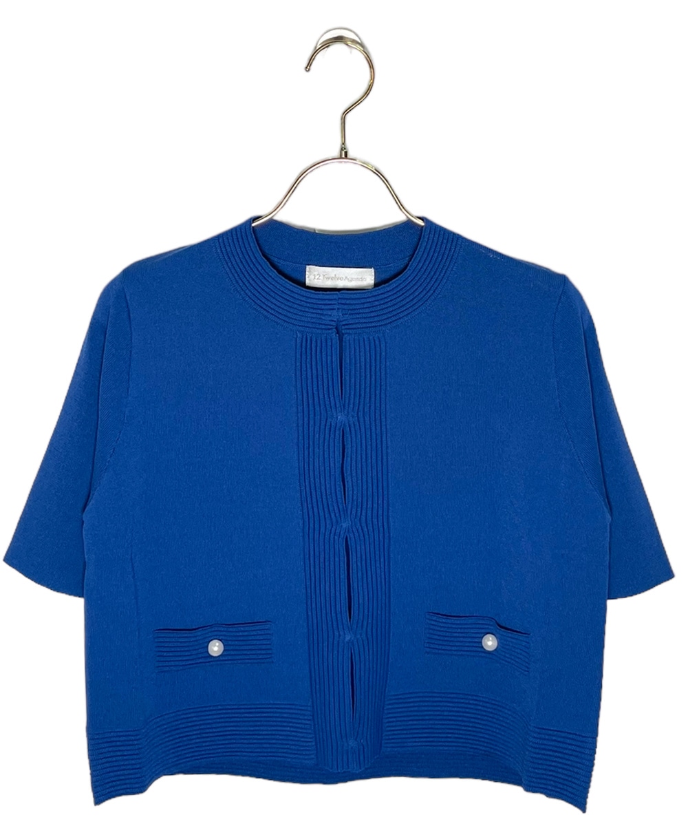 【美品】TOKUKO1erVOL 海モチーフ　五分袖カーディガン カーディガン ファッション 【美品】TOKUKO1erVOL 海モチーフ 五