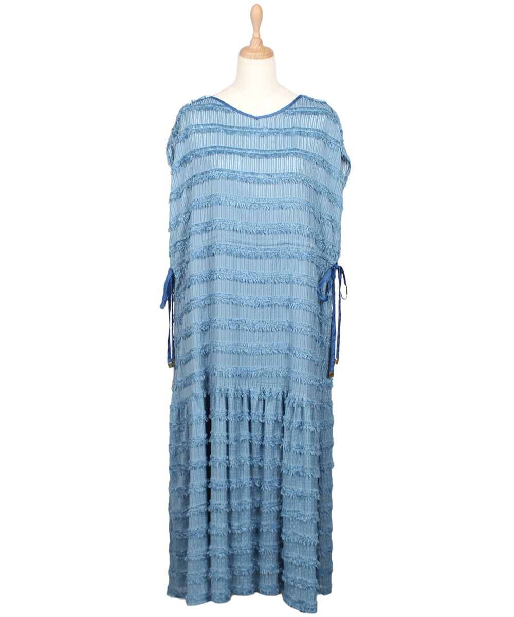 ドゥロワー　2024FALL2 ウェザーテイラードワンピース　ロングジレ シアーニットロングワンピース＜大きいサイズ有＞シックスタイル