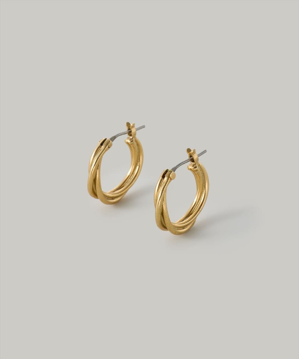 K18GP〉ソフトツイストフープピアス - 12Twelve Agenda(トゥエルブ