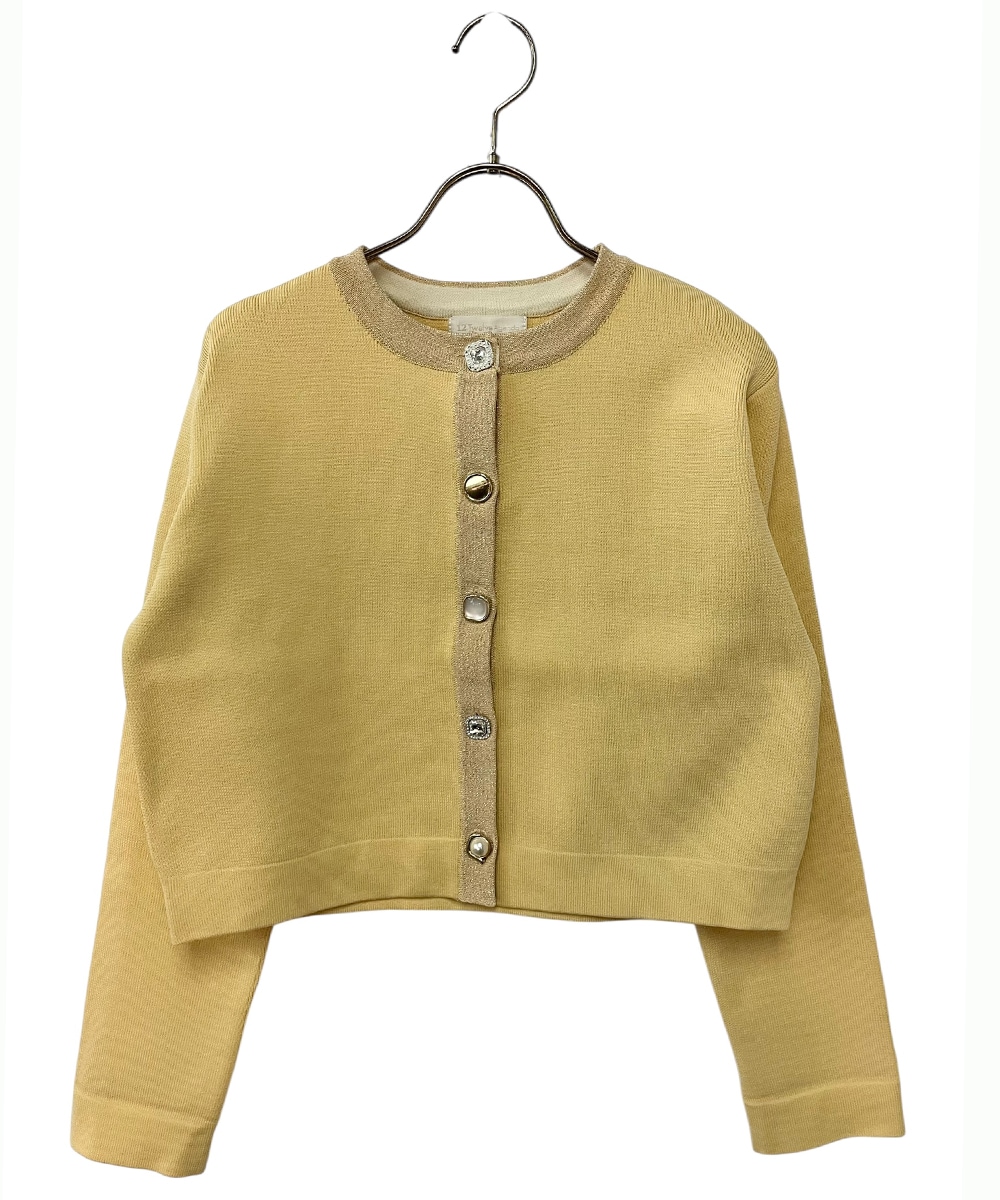 ビジュー釦袖口配色ジャケット風ニットカーディガン - 12Twelve Agenda