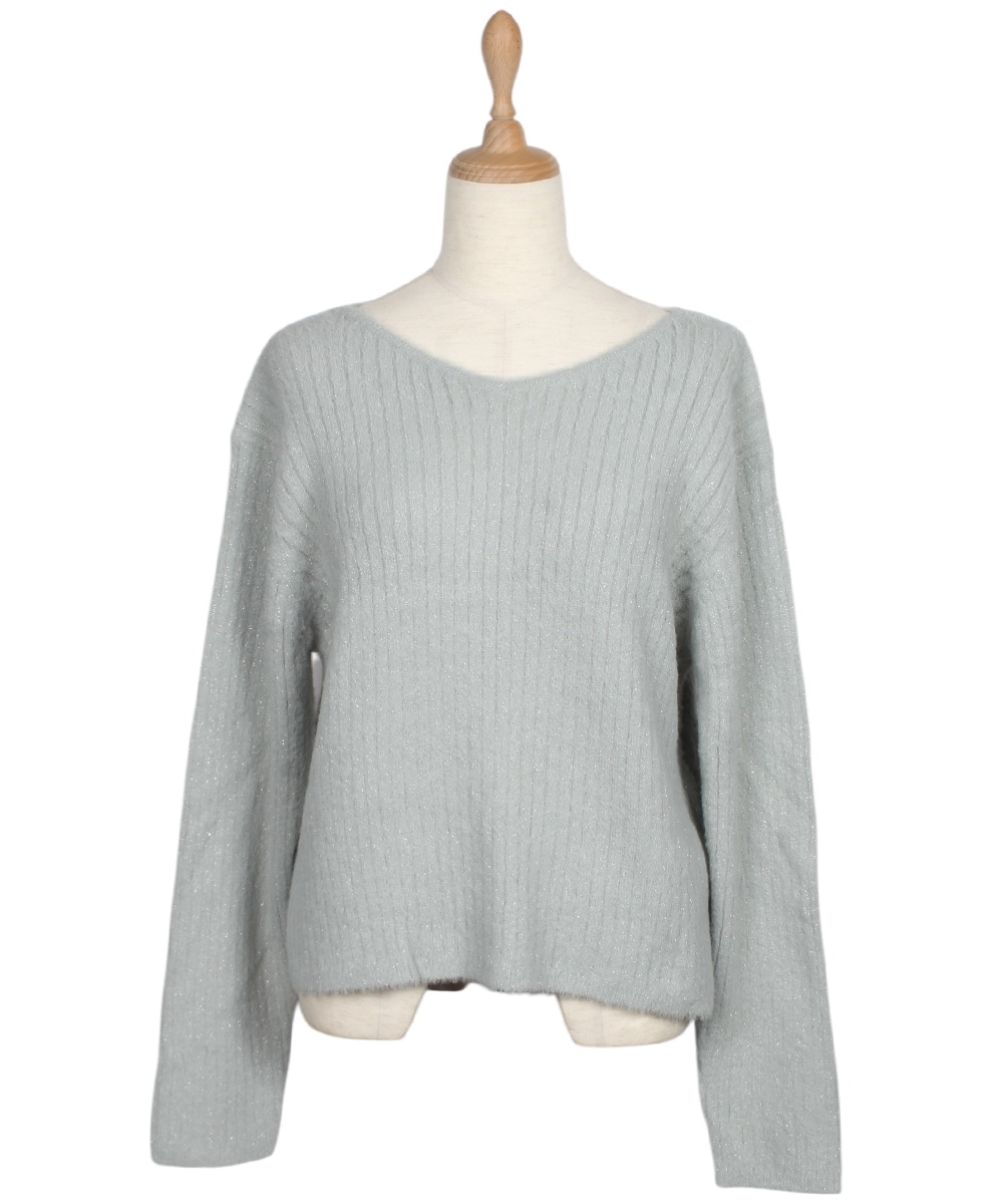 新品タグ付き　イデアルーチェ　2wayシャギーカットソー　ホワイト　ドルチェ 新品タグ付き イデアルーチェ 2wayシャギーカットソー ホワイト