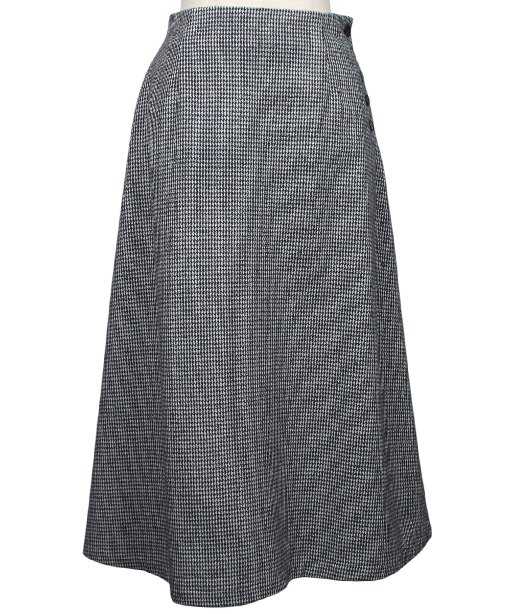 SALE】ガンクラブチェックサイド釦Aラインスカート - 12Twelve Agenda