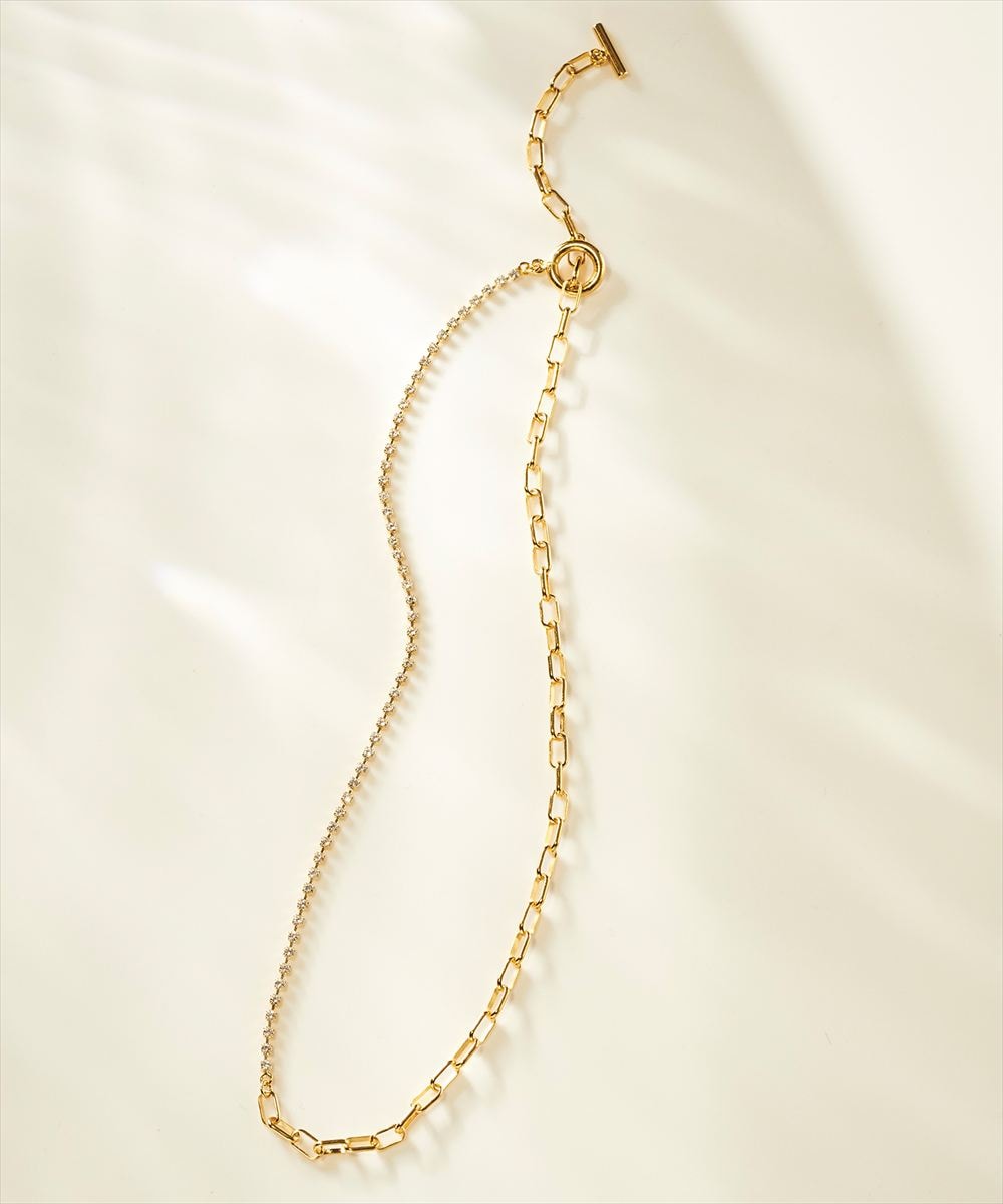 K18GP〉ダイヤラインMixチェーンネックレス - 12Twelve Agenda