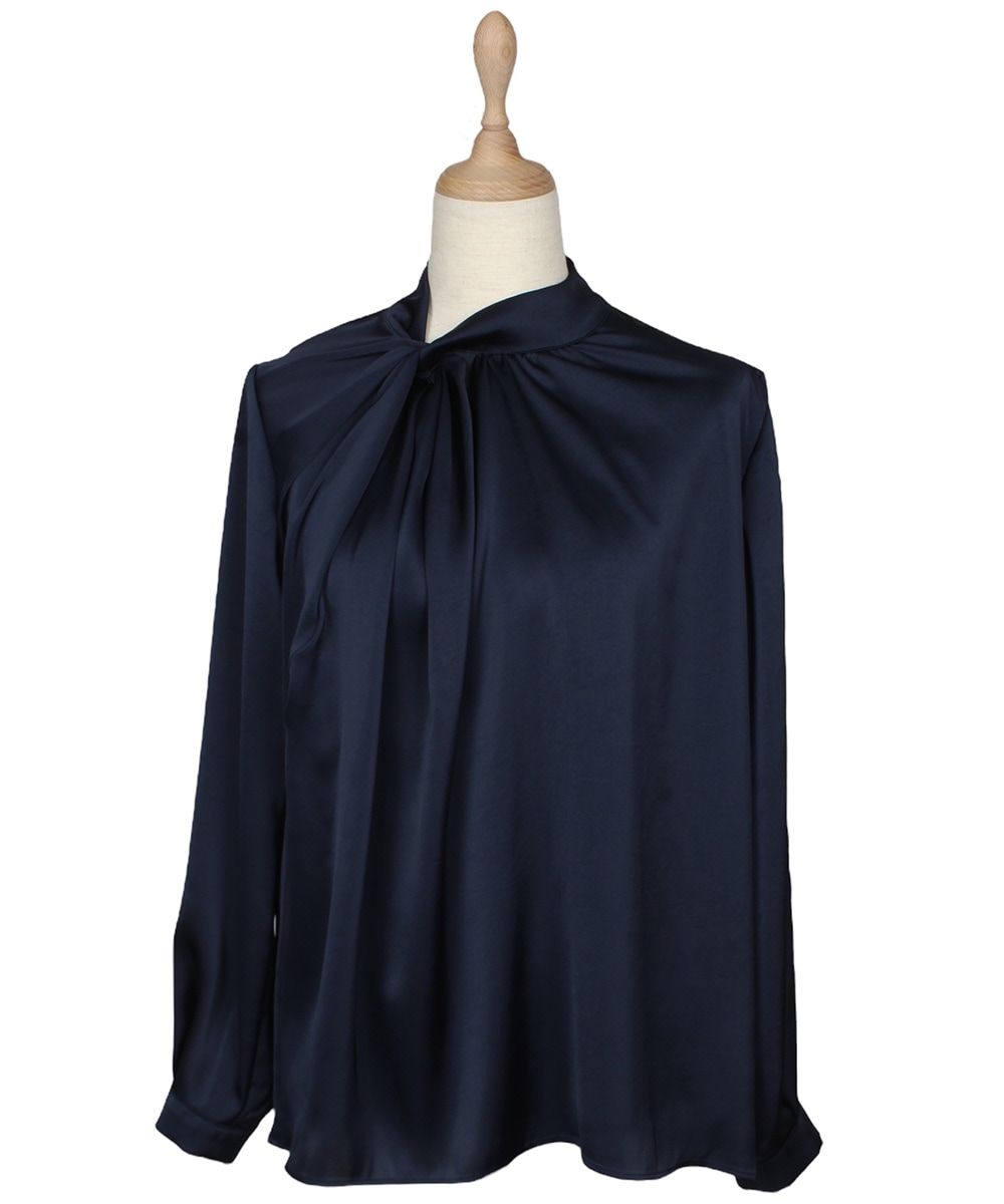 アシメネックタックデザインブラウス - 12Twelve Agenda(トゥエルブ