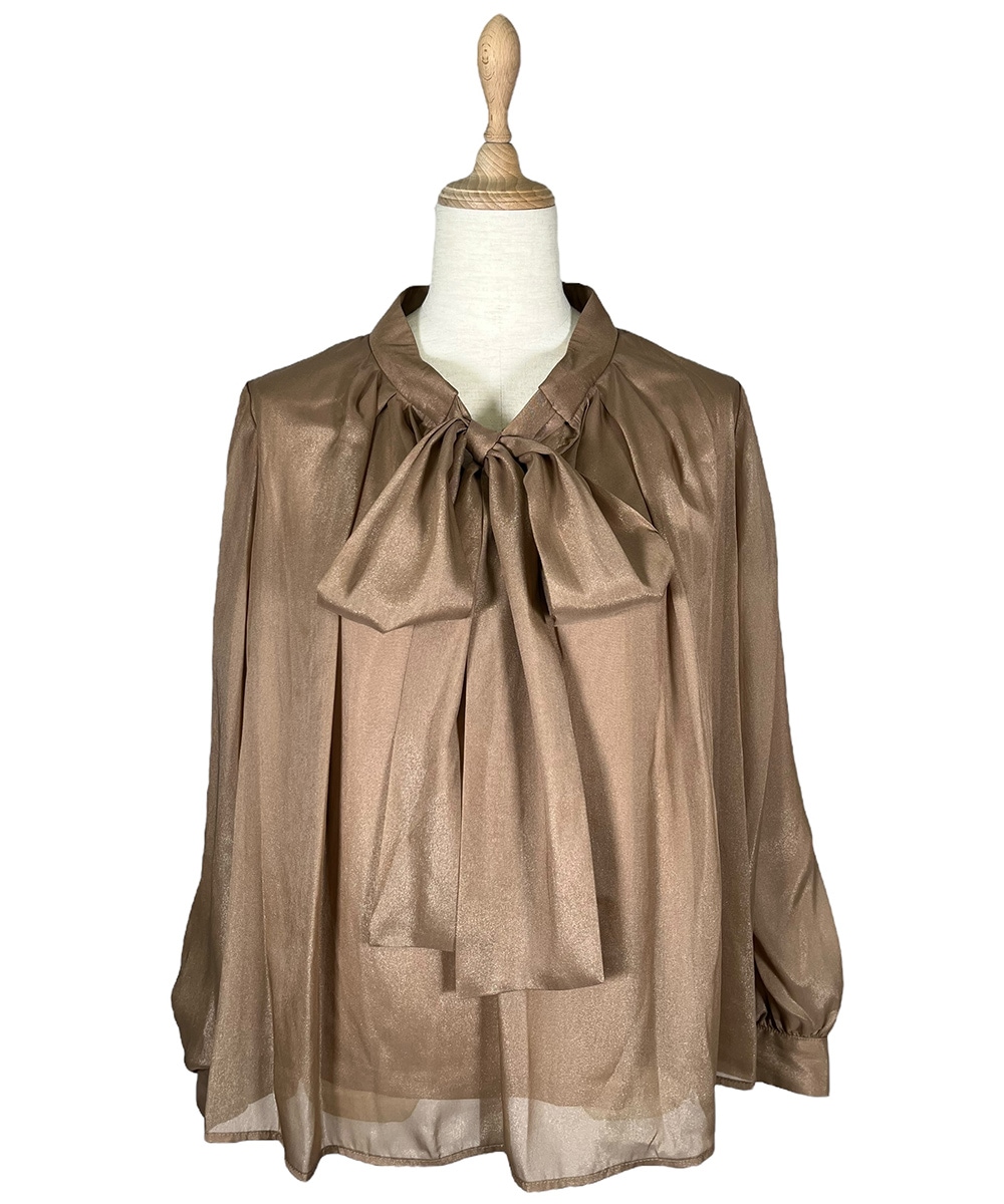 シアーラメシフォンボウタイブラウス - 12Twelve Agenda(トゥエルブ