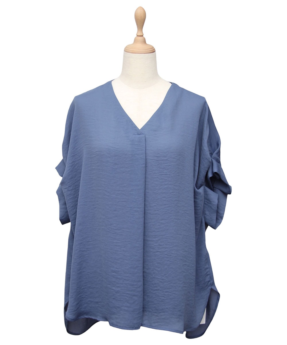 SALE】【撥水・速乾】NANOTEXタックスリーブブラウス - 12Twelve