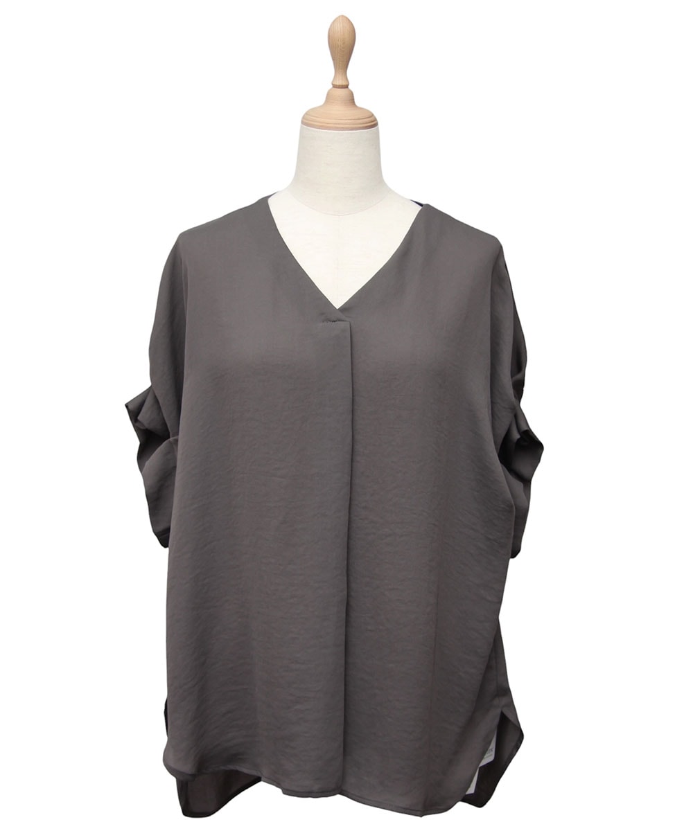 SALE】【新色追加】【撥水・速乾】NANOTEXタックスリーブブラウス