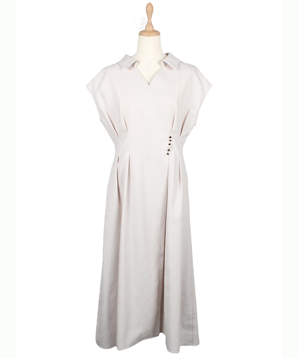 SALE】ウォッシャブルリネンライクカシュクールワンピース - 12Twelve