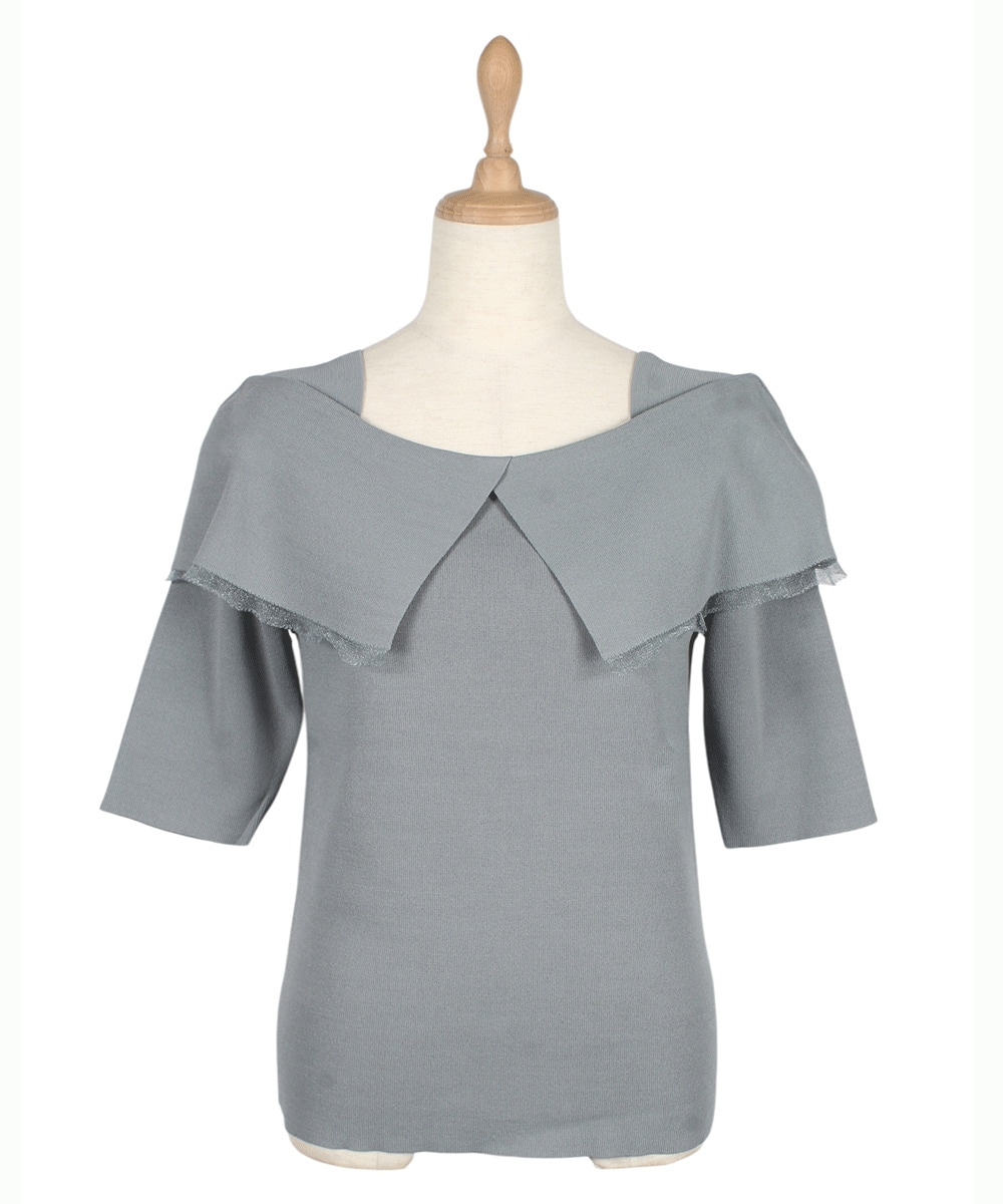 美品✨ドゥロワー ニット 春服 シアー カットソー M プルオーバー 七分袖 52855-931.jpg