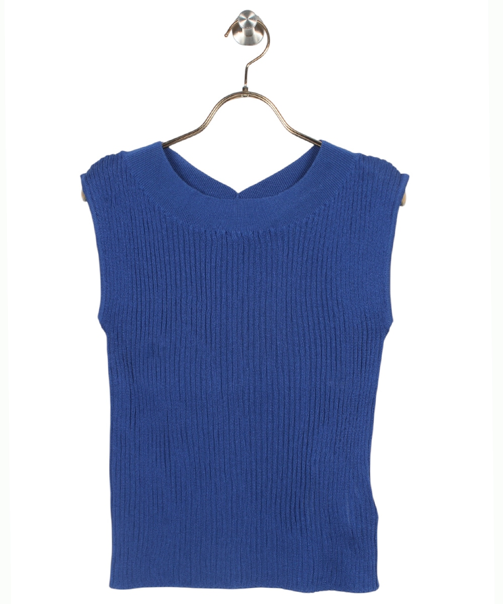 SALE】前後2wayドライタッチノースリーブリブニットプルオーバー