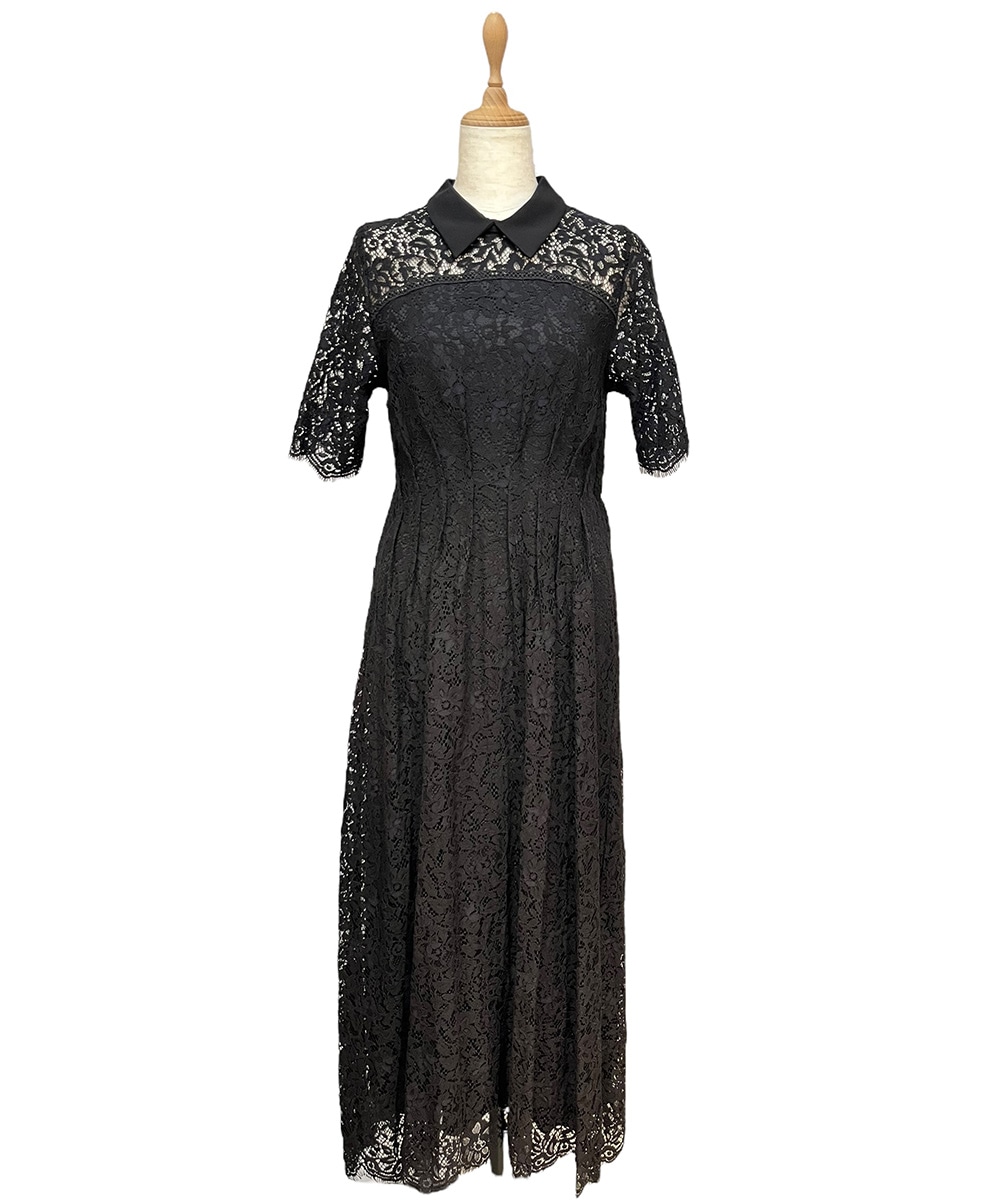 「専用」レース フレアドレス 衿付きレースフレアドレス - 12Twelve Agenda(トゥエルブアジェンダ