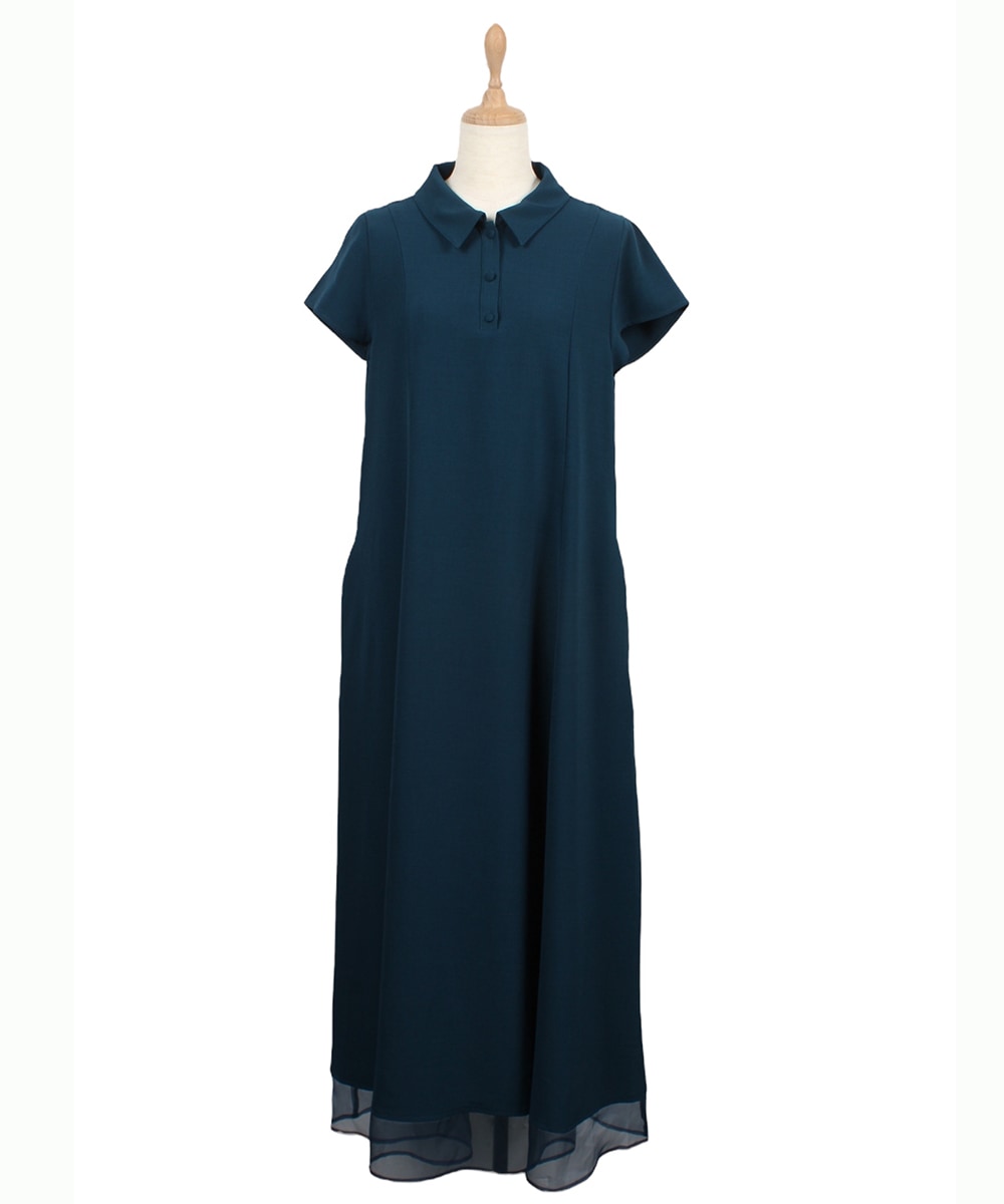 SALE】ポロ衿カットソーロングワンピース - 12Twelve Agenda