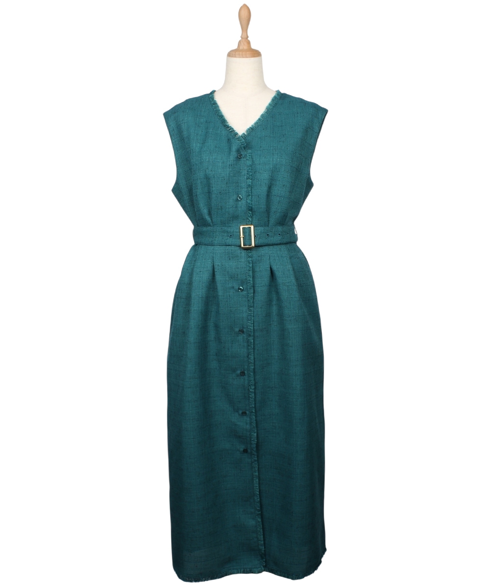 SALE】ドライツイードノースリワンピース - 12Twelve Agenda