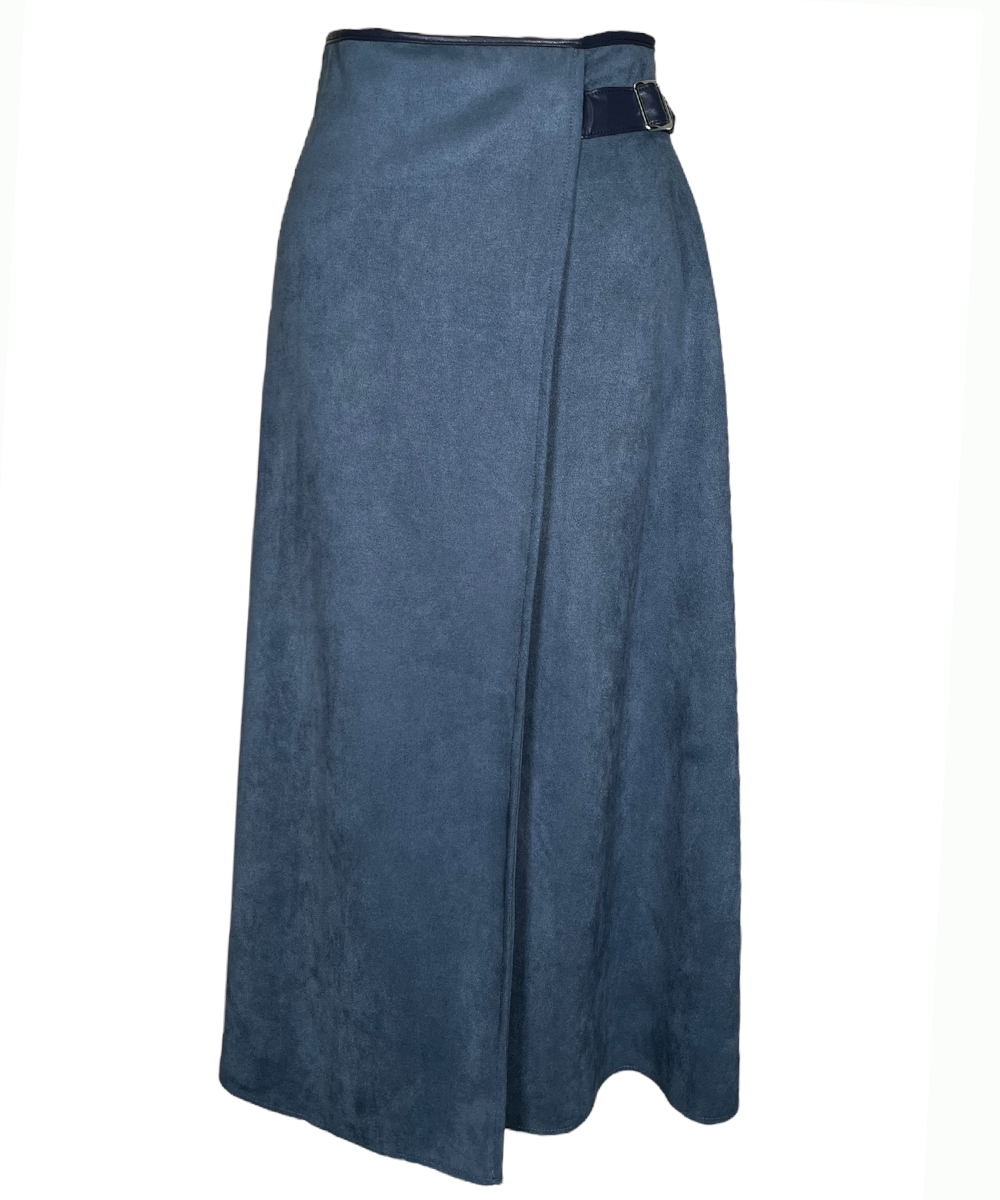 SALE】フェイクスエードレザーパイピングフレアスカート - 12Twelve