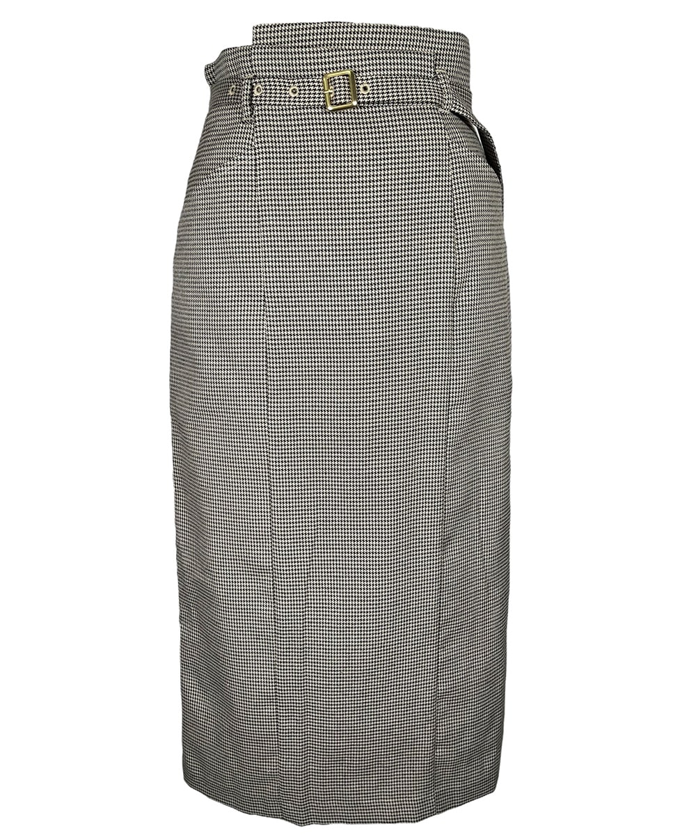 CÉLINE ベルト付きタイトスカート (フィービー期) SALE】ガンクラブチェックベルト付タイトスカート - 12Twelve Agenda