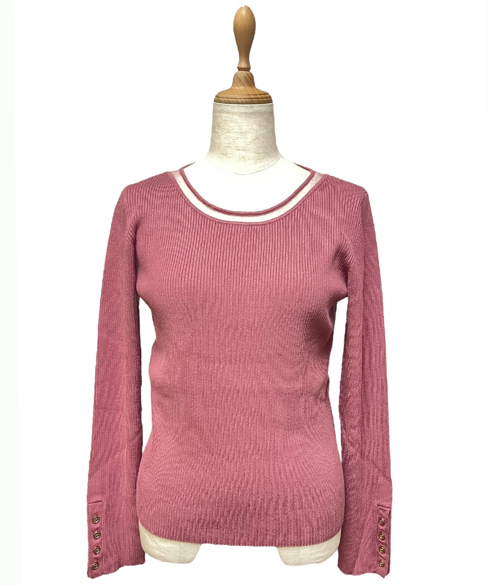 ポイントシアーボートネックリブニットプルオーバー - 12Twelve Agenda