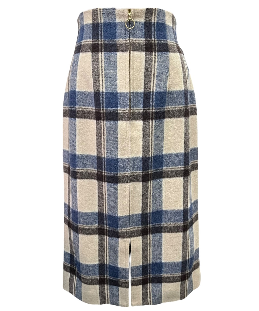 SALE】フロントファスナーチェック柄タイトスカート - 12Twelve Agenda