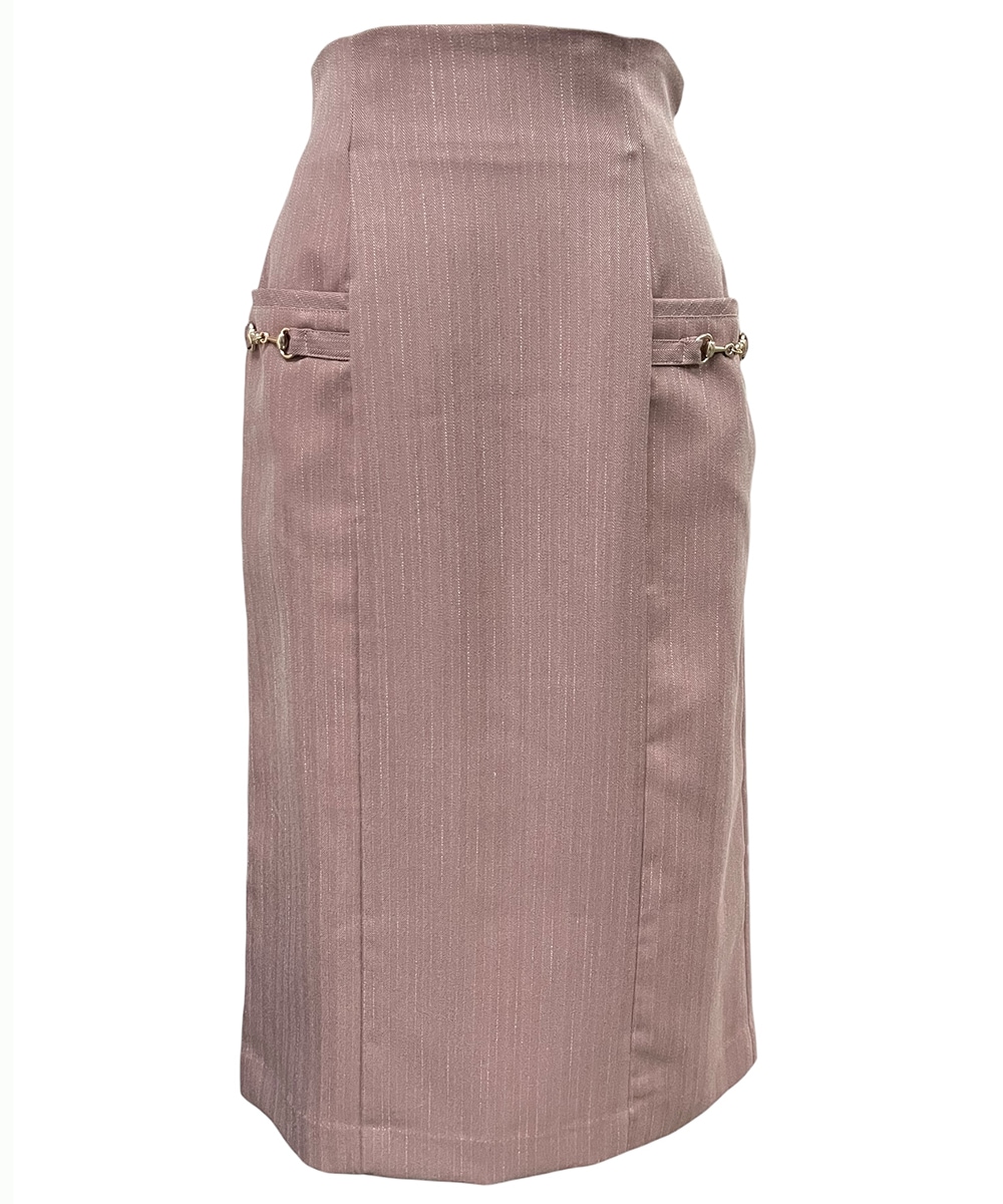 ヘリンボーンビットデザインタイトスカート - 12Twelve Agenda