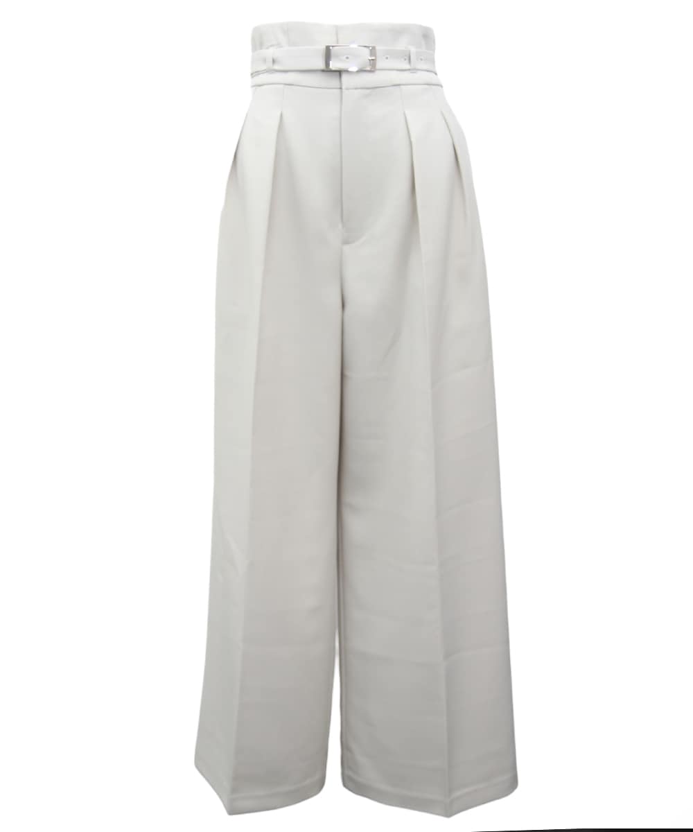 SALE】ベルト付ハイウエストワイドパンツ - 12Twelve Agenda