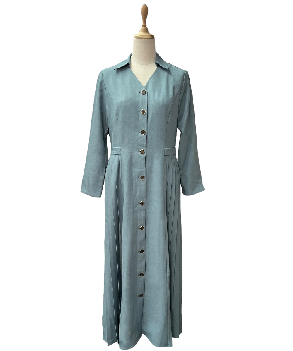 SALE】サイドプリーツフレアワンピース - 12Twelve Agenda(トゥエルブ